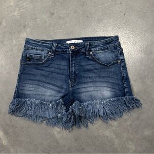 KanCan Blue Jean Shorts Distressed Frayed Hem